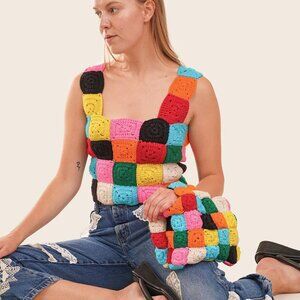 THE SERIES Colourblock Granny Tank